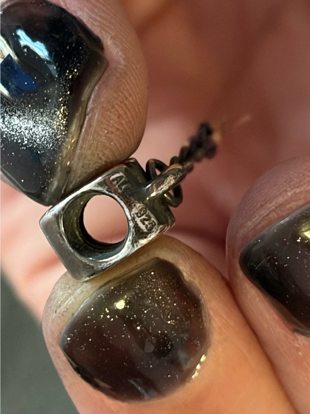 retired,authentic two-tone Pandora charm known as Key to My Heart Padlock Charm - Picture 2 of 2